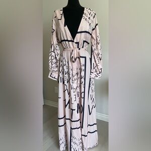 Chic Boutique Letter Print Maxi Dress
